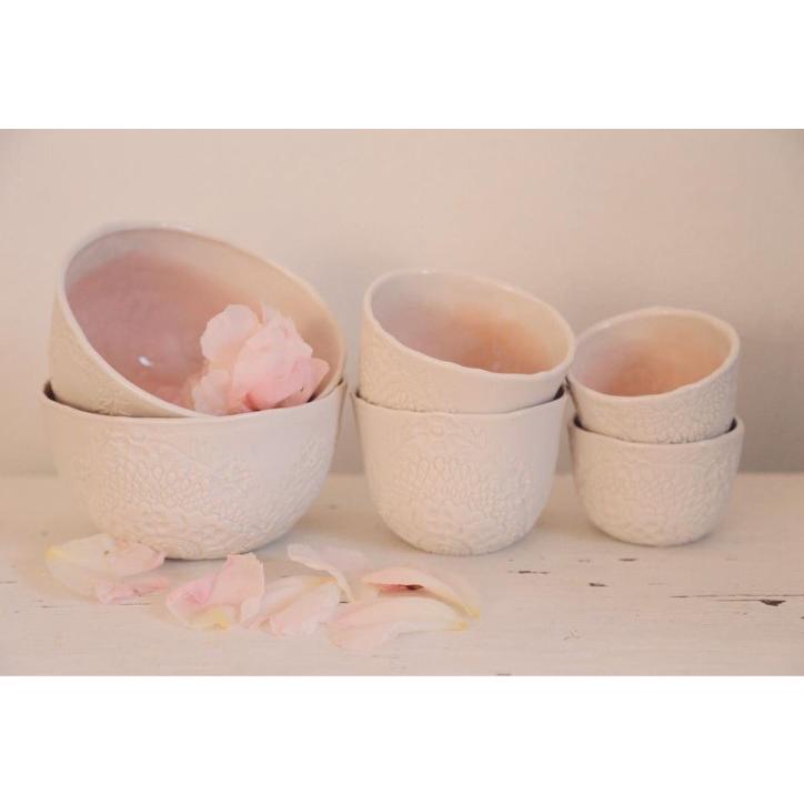 Myriam ait amar ceramics ALBERTINE espresso バロック刺繍レース パウダーピンク カップ エスプレッソ フレンチ 磁器 フランス ハンドメイド インテリア |  | 09