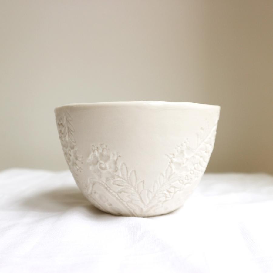 Myriam ait amar ceramics ALBERTINE Tasse バロック刺繍レース パウダーピンク カップ  フレンチ 磁器 フランス ハンドメイド インテリア |  | 02