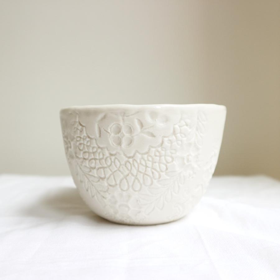Myriam ait amar ceramics ALBERTINE Tasse バロック刺繍レース パウダーピンク カップ  フレンチ 磁器 フランス ハンドメイド インテリア |  | 03
