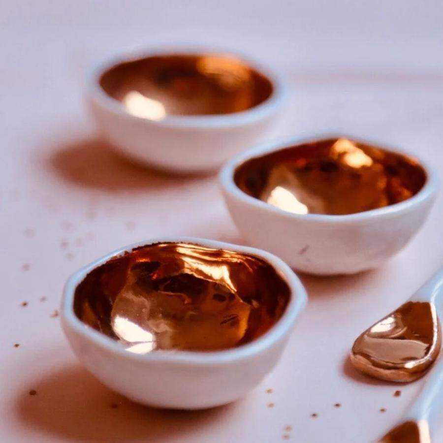 Myriam ait amar ceramics Coupelle XS Doree ゴールド ミニカップ  フレンチ 磁器 フランス ハンドメイド インテリア | 