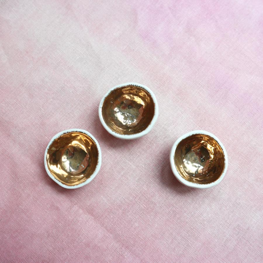 Myriam ait amar ceramics Coupelle XS Doree ゴールド ミニカップ  フレンチ 磁器 フランス ハンドメイド インテリア |  | 07