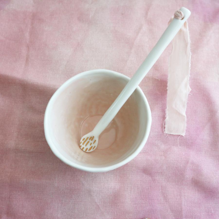 Myriam Ait Amar Ceramic Cute Spoons A 磁器 ゴールド リボン スプーン フレンチ フランス ハンドメイド インテリア パウダーピンク マドラー |  | 10