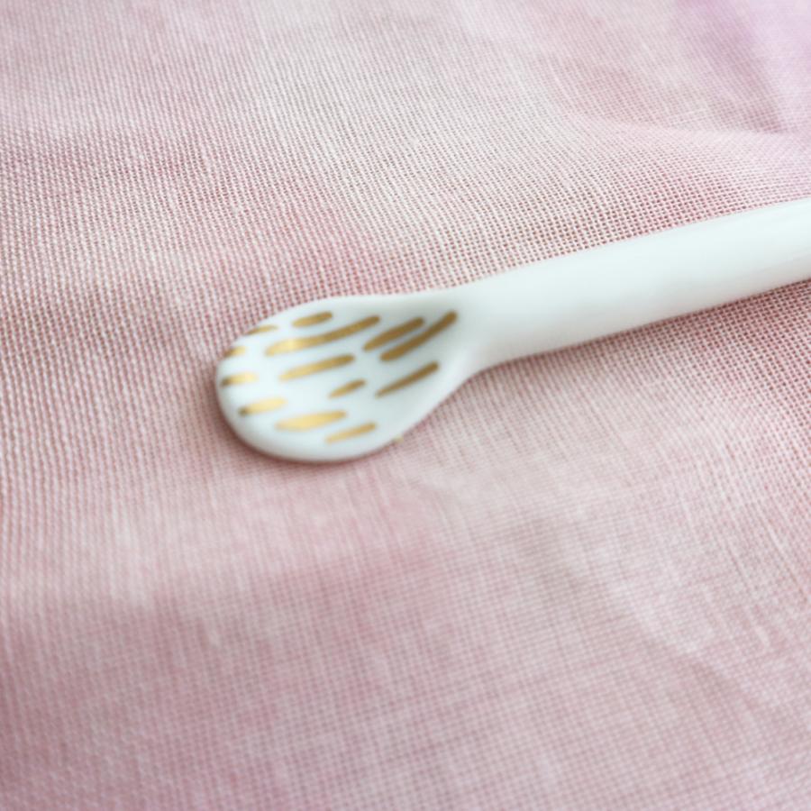 Myriam Ait Amar Ceramic Cute Spoons A 磁器 ゴールド リボン スプーン フレンチ フランス ハンドメイド インテリア パウダーピンク マドラー |  | 02