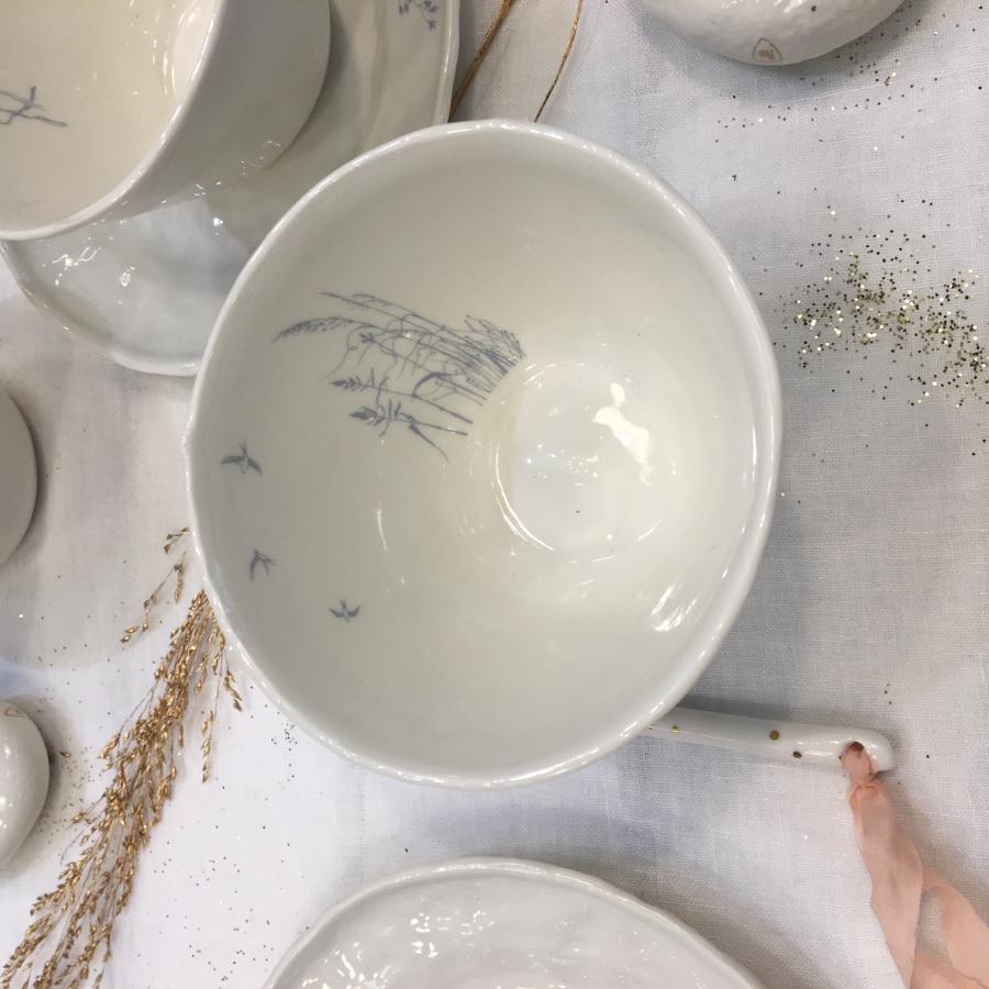 Myriam ait amar ceramics Bol Envolee FENOUIL ボウル 丼 ウイキョウ ツバメ ブルー フレンチ 磁器 フランス ハンドメイド インテリア |  | 06