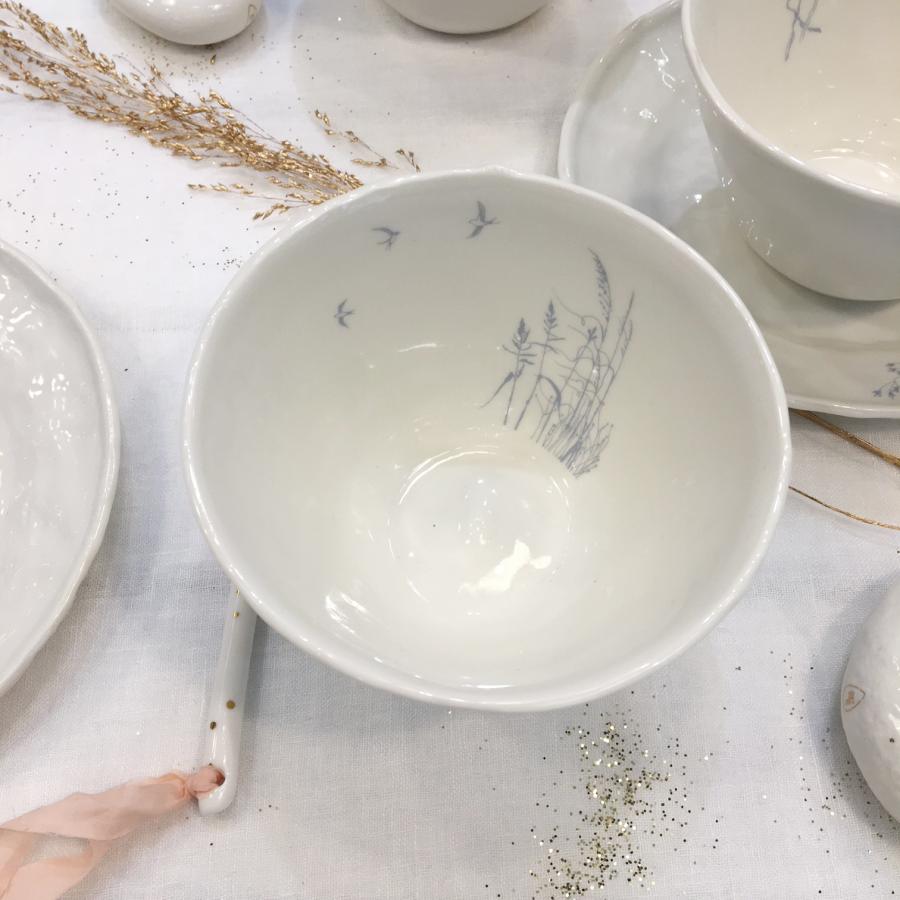 Myriam ait amar ceramics Bol HIRONDELLE ツバメ ボウル ゴールド 丼   フレンチ 磁器 フランス ハンドメイド インテリア |  | 06