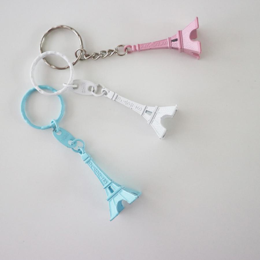 paris おみやげ エッフェル塔 パステルカラー キーホルダー キーリング  パリ フランス la tour eiffel パステルピンク　パープル　パステルブルー | 