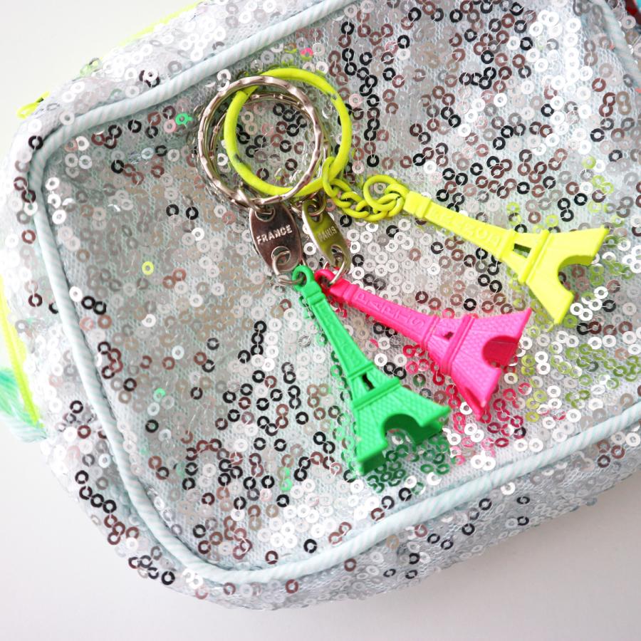 paris おみやげ エッフェル塔 ネオンカラー キーホルダー キーリング 蛍光カラー パリ フランス la tour eiffel ネオンピンク イエロー グリーン　オレンジ | 