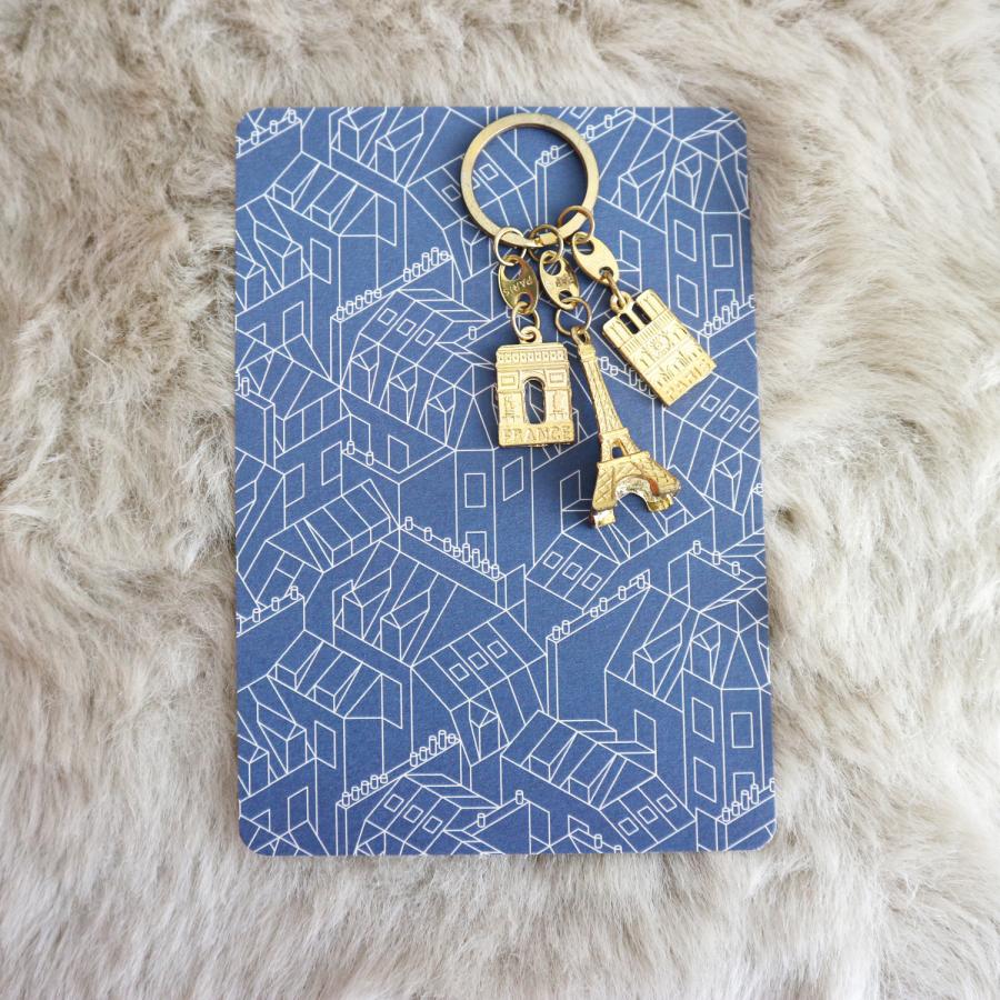 paris おみやげ パリモチーフ キーリング エッフェル塔 ノートルダム大聖堂 サクレクール寺院 チャーム キーリング キーホルダー パリ フランス |  | 03