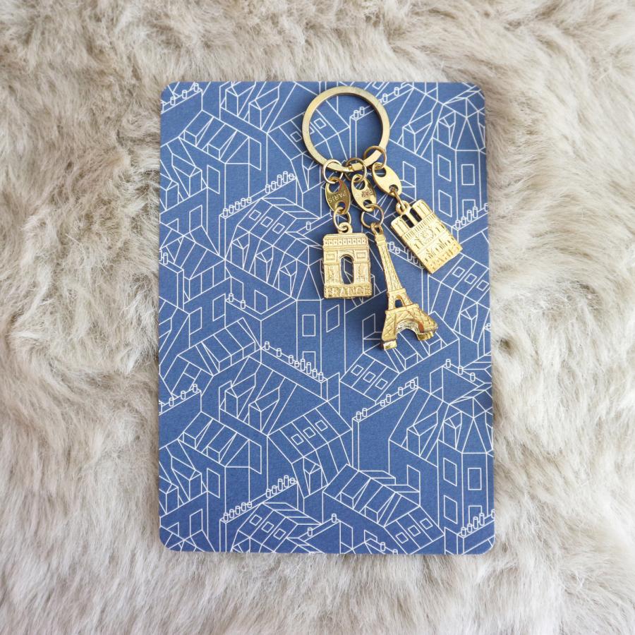 paris おみやげ パリモチーフ キーリング エッフェル塔 ノートルダム大聖堂 サクレクール寺院 チャーム キーリング キーホルダー パリ フランス |  | 04