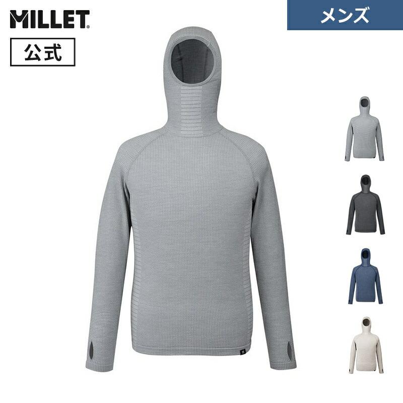 MILLET ミレー WAFFLE WOOL HD M アウトドア スウェットパーカー MIV01904-N0247 メンズ MILLET（ミレー） ワッフル ウール フーディ MIV01904 WAFFLE WOOL