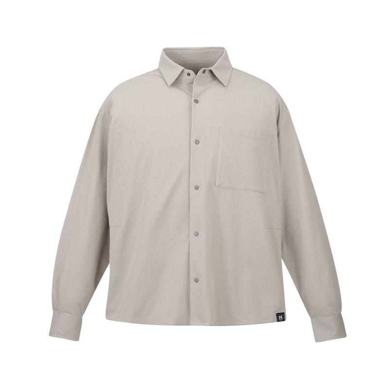 新品未開封　BAKUNE ロングスリーブシャツ　ユニセックス　M グレージュ MILLET（ミレー） ブリーズメッシュ ロングスリーブシャツ MIV02180