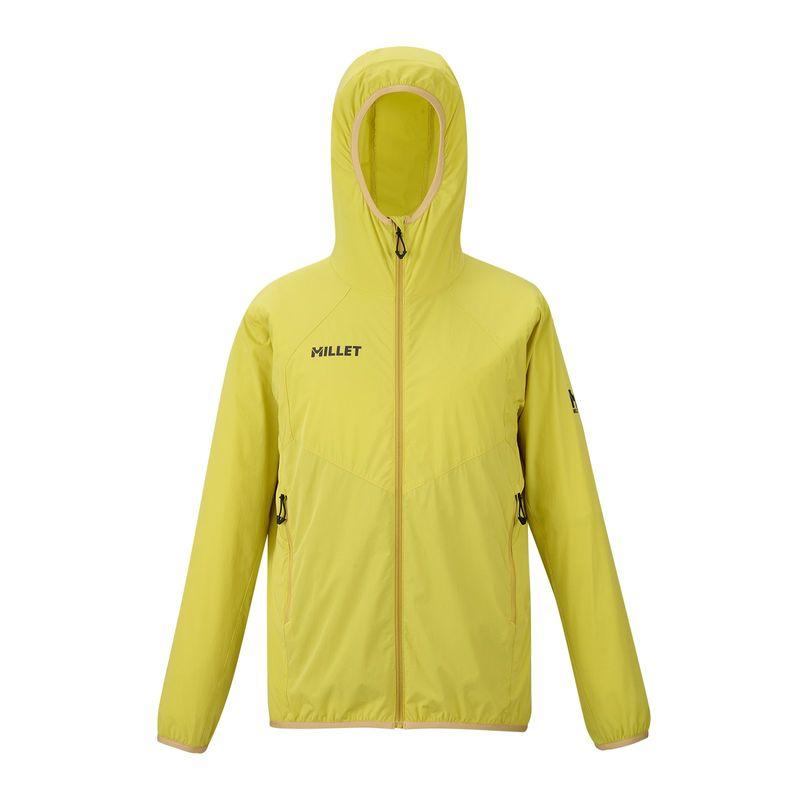 【美品】MILLET ミレー ダウンジャケット レディースL イエローオレンジ MILLET（ミレー） インセクト バリヤー フーディ MIV02203 レディース