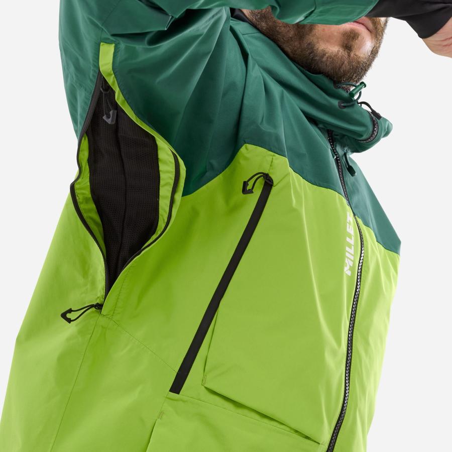 MILLET - MILLET ミレー 防水ハードシェルジャケット ゴアテックス緑 メンズM 新品 MILLET レインウェア メンズ ジャケット 防水 アウター 登山