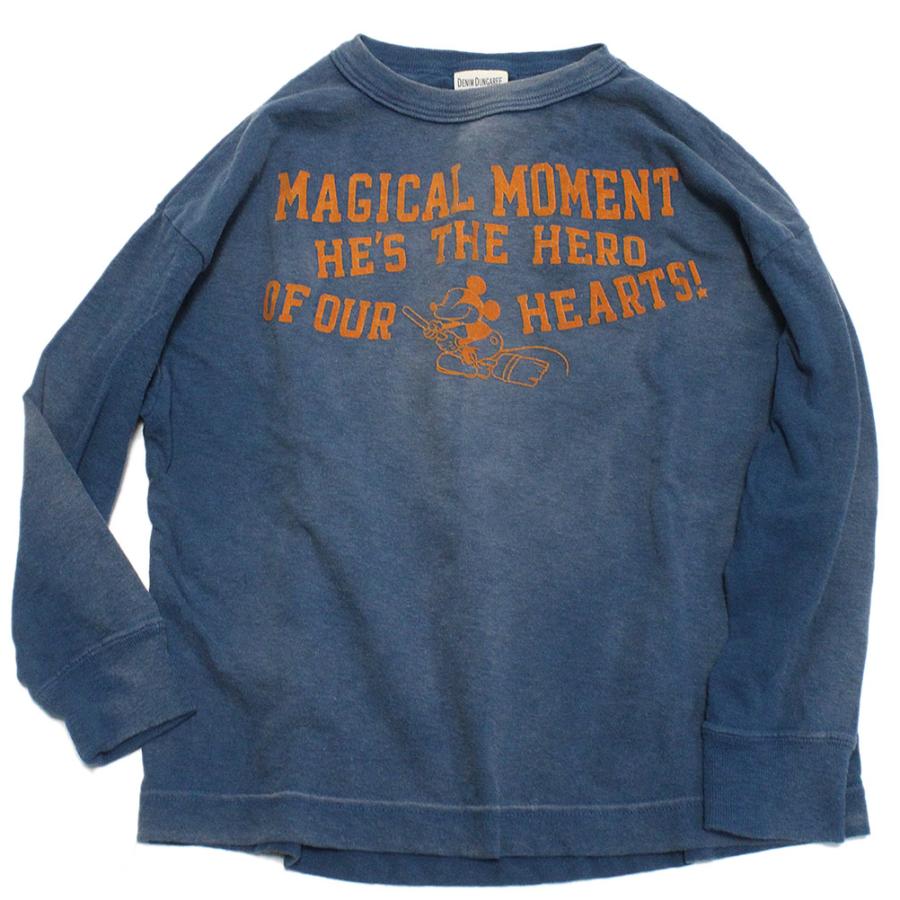 デニムダンガリー スヌーピー ミッキー プリント 長袖トップス