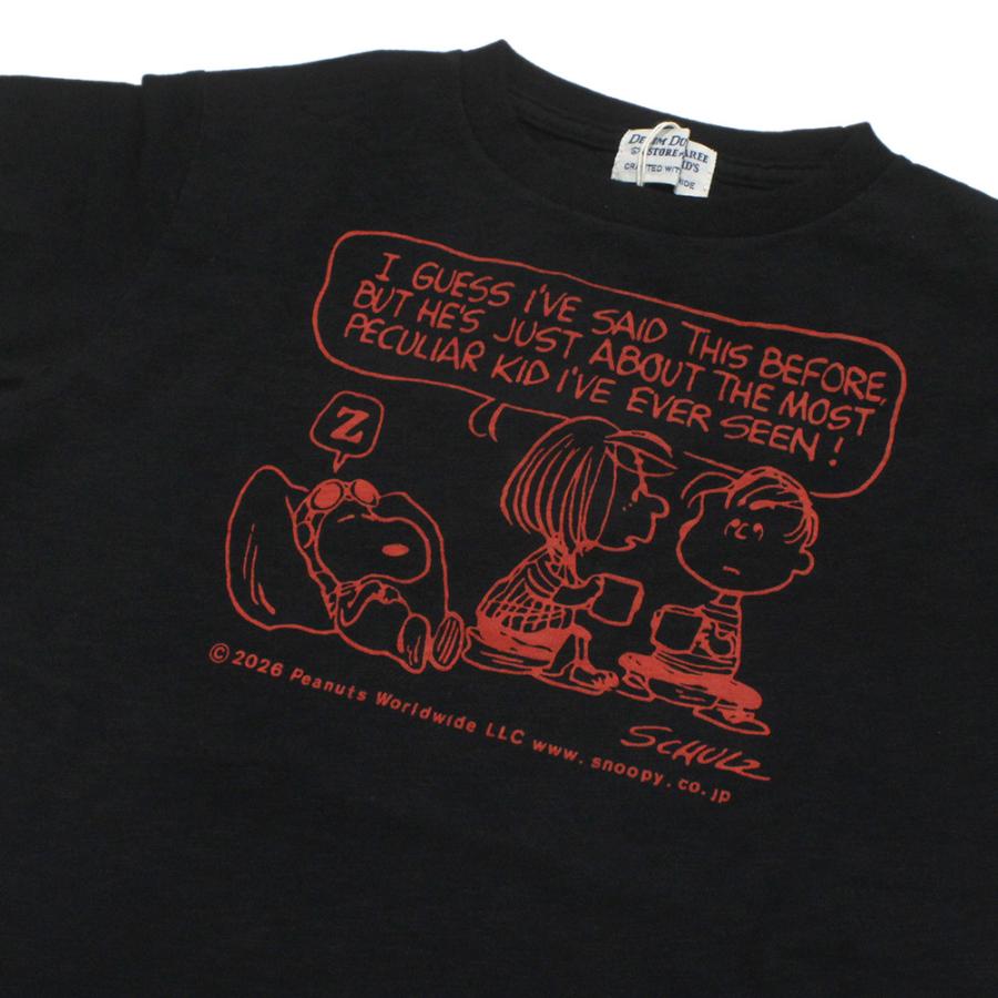 半袖Tシャツ "DD×スヌーピー　デニムアンドダンガリー" テンジク SNOOPY EVER SEEN TEE 2BK黒の画像