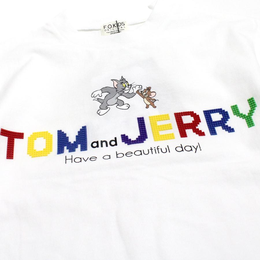 半袖Tシャツ "エフオーキッズ" 子供服 トムとジェリーコラボ ブロックロゴTシャツ オフホワイト(OW)｜millibar｜04
