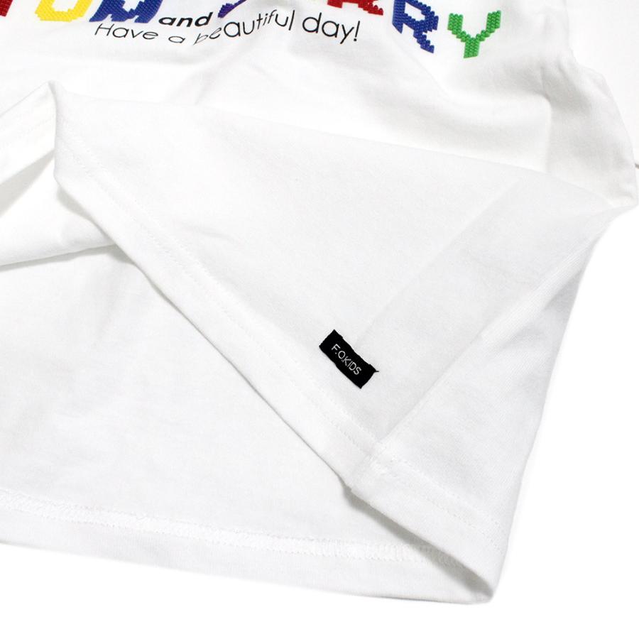 半袖Tシャツ "エフオーキッズ" 子供服 トムとジェリーコラボ ブロックロゴTシャツ オフホワイト(OW)｜millibar｜06