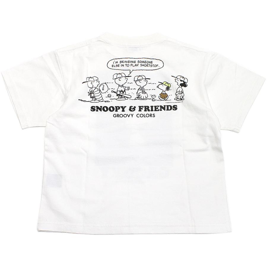 半袖Tシャツ "グルーヴィーカラーズ グルービーカラーズ" 子供服 テンジク SNOOPY BASEBALL TEE  1W白｜millibar｜03