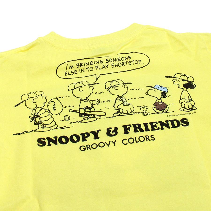 半袖Tシャツ "グルーヴィーカラーズ グルービーカラーズ" 子供服 テンジク SNOOPY BASEBALL TEE  10Y黄｜millibar｜05