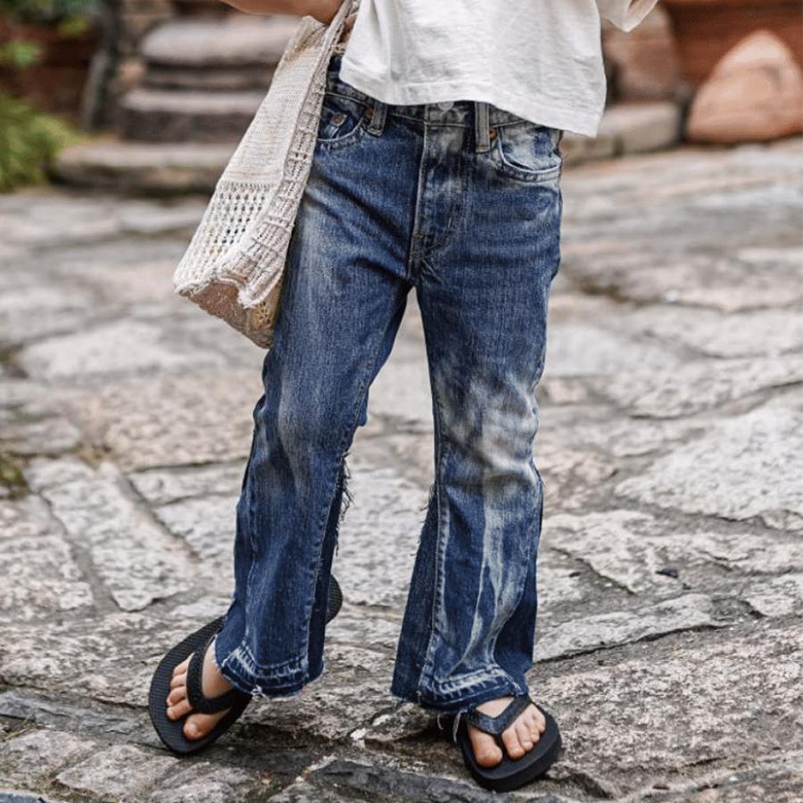 ロングパンツ ゴートゥーハリウッド 子供服 ストレッチデニム リメイク フレア Lpn 14blブルー Gth 01 子供服ミリバール ヤフーショップ 通販 Yahoo ショッピング