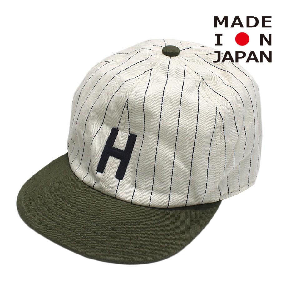 帽子 \"ゴートゥーハリウッド\" ヘリンボン コーク ベースボール CAP 9KHカーキの画像