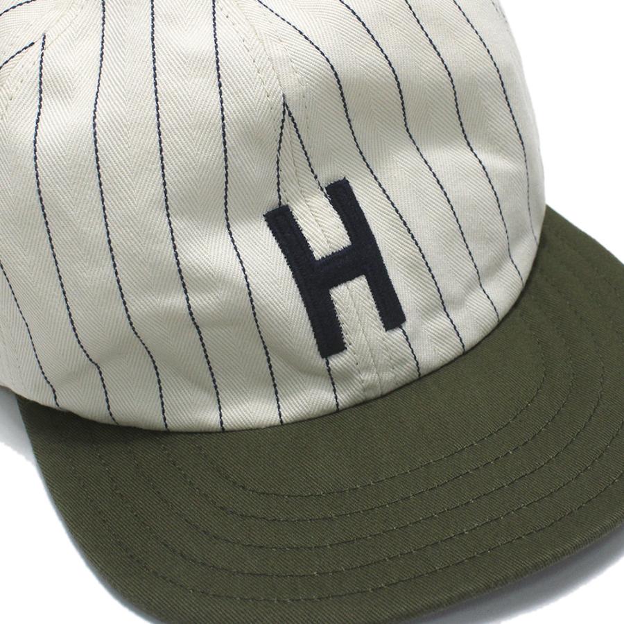 帽子 \"ゴートゥーハリウッド\" ヘリンボン コーク ベースボール CAP 9KHカーキの画像
