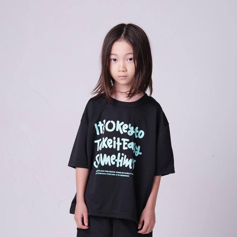 半袖Tシャツ "highking ハイキング" 子供服 okey shortスリーブ ブラック｜millibar｜02