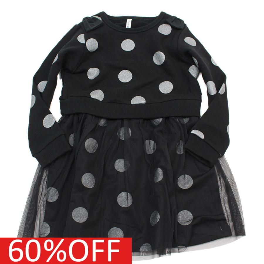 ワンピース マルーク 子供服 裏毛ドットワンピース クロ系 24 Maa 02 6900 子供服ミリバール ヤフーショップ 通販 Yahoo ショッピング