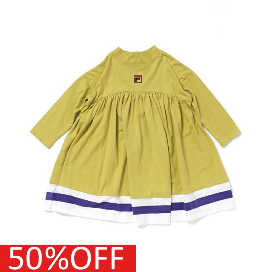 ワンピース Meltメルト 子供服 Fila Melt ユルギャザーワンピース 10yイエロー 5starinspections Com
