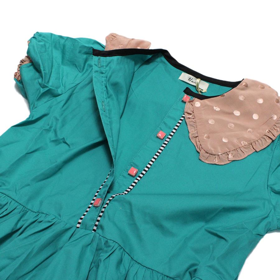 セール 60 Off ワンピース ユニカ 子供服 ビックカラーワンピース エメラルドグリーン 38 Uni 02 6900 子供服ミリバール ヤフーショップ 通販 Yahoo ショッピング