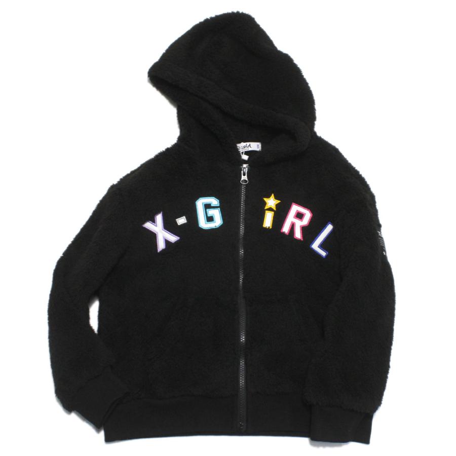 k*f様 【新品】【XLサイズ】未使用 ブラック パーカー　背面ロゴ　アップリケ X-girl Stages（エックスガールステージス） セール 「50%OFF
