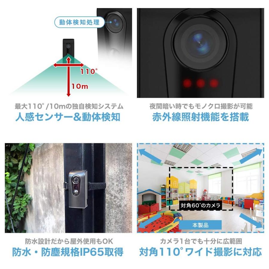 人気定番のSCC120AB リリカ スマートカメラ 監視 完全配線不要 防犯