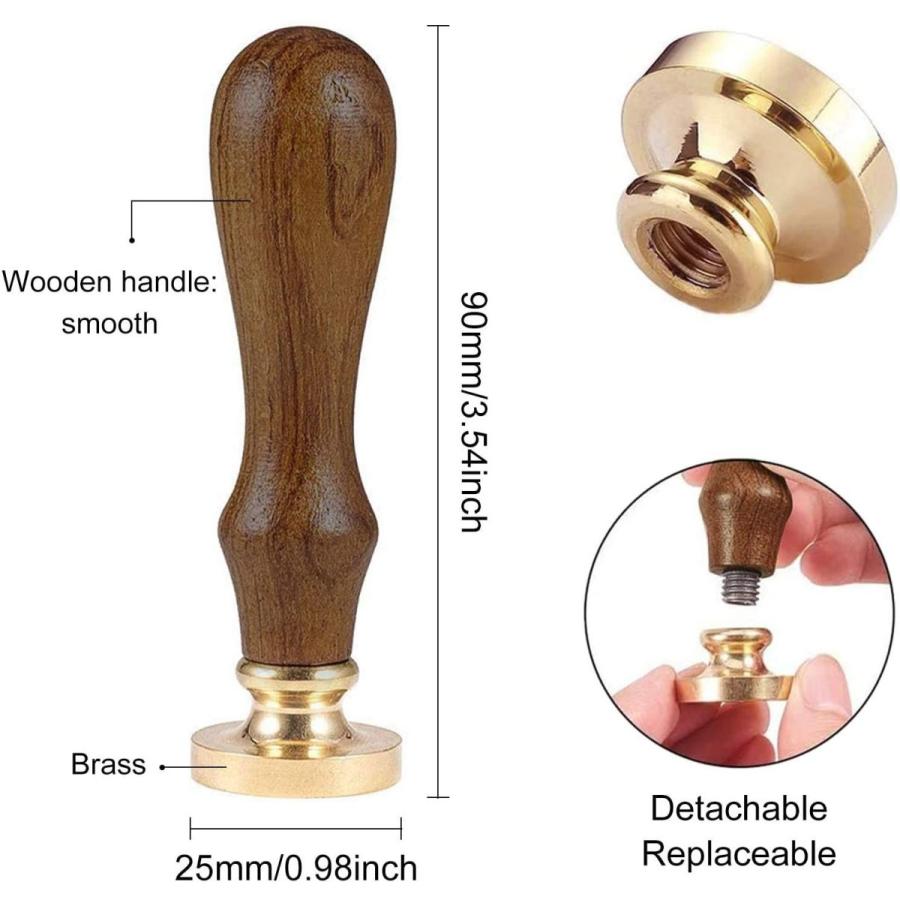女性に人気 Superfindings ワックスシールスタンプ 花束 シーリングワックススタンプ 真鍮スタンプワックスシール 取り外し可能な 封蝋 印章 Shipsctc Org