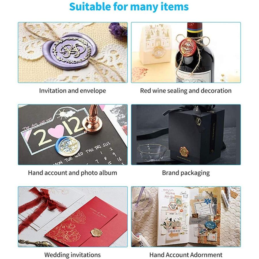 女性に人気 Superfindings ワックスシールスタンプ 花束 シーリングワックススタンプ 真鍮スタンプワックスシール 取り外し可能な 封蝋 印章 Shipsctc Org