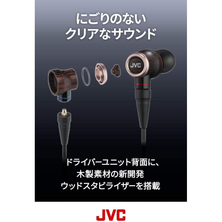 JVC HA-FW02 CLASS-S WOODシリーズ カナル型イヤホン リケーブル