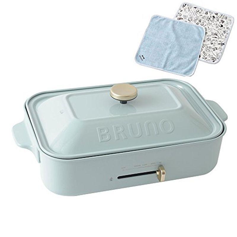 Million Blue 本体 Bruno キッチン家電 プレート2種 たこ焼き 付き Million ブルーノ ブルーグレー Gray コンパクトホットプレート キッチンクロス Blue Got 平面