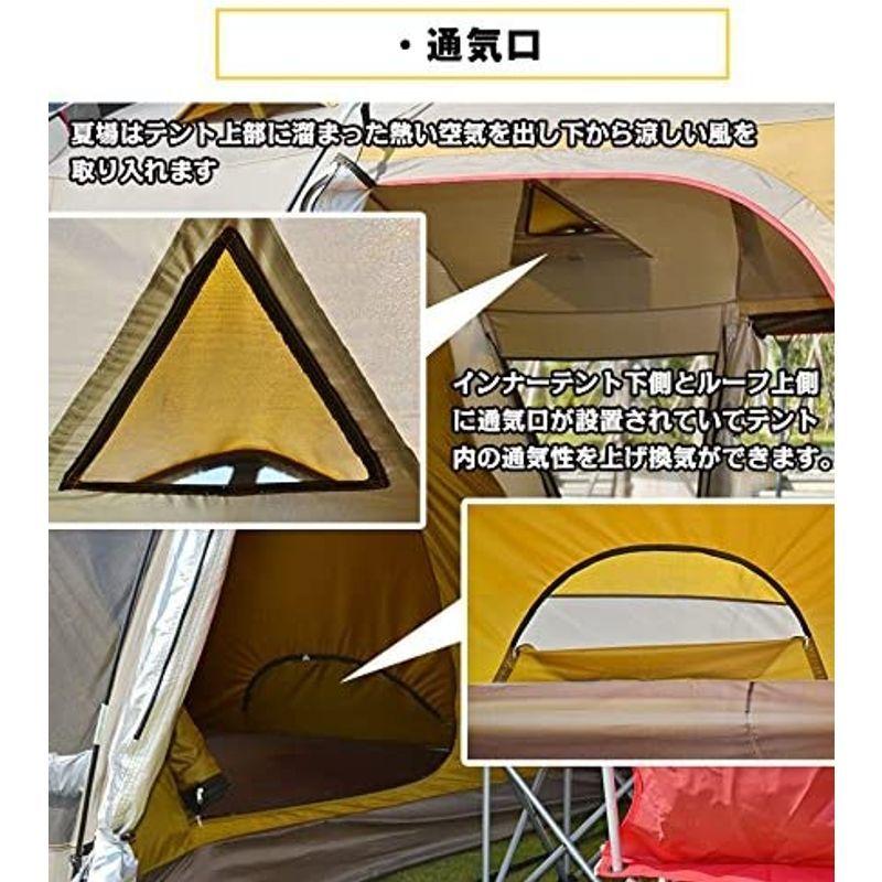 超熱サンパーシー リビングテント ツールームテント フルクローズ 耐