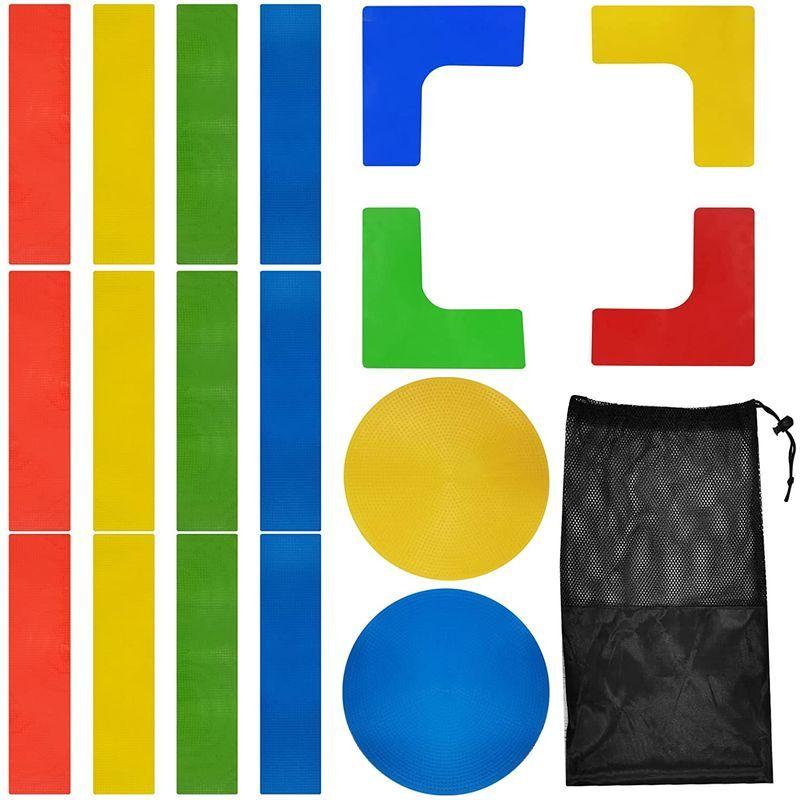 マーカーコーン ラインマーカー サッカーゴール 18枚セット 子供用 爆買い コーナーマーカー サ 柔軟 コンパクト 割れにくい トレーニングコーン