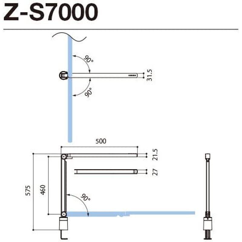 山田照明 Z-LIGHT LEDデスクライト シルバー 調光調色モデル Z-S7000SL 山田照明 LIGHT LEDデスクライト シルバー 調光調色モデル S7000SL