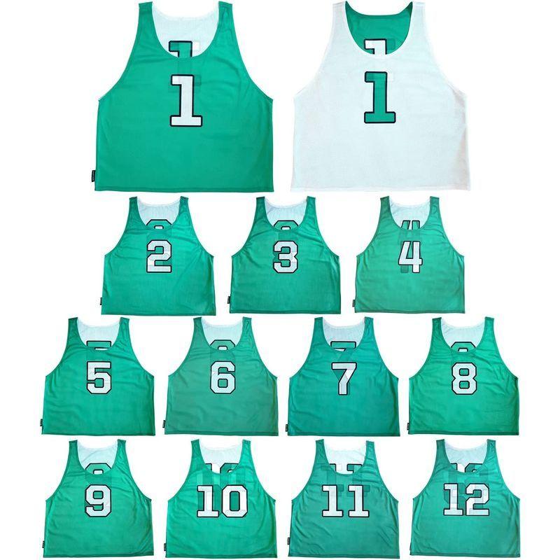 ATHLETIC MART ビブス(リバーシブル)1?12番 裏表/前後ろ番号付 12枚セット収納メッシュバッグ付全4カラー ビブス男女フリ ATHLETIC MART ビブス リバーシブル 12番 裏表/前後ろ番号付 12枚セット収納メッシュバッグ付全4カラー ビブス男女フリ