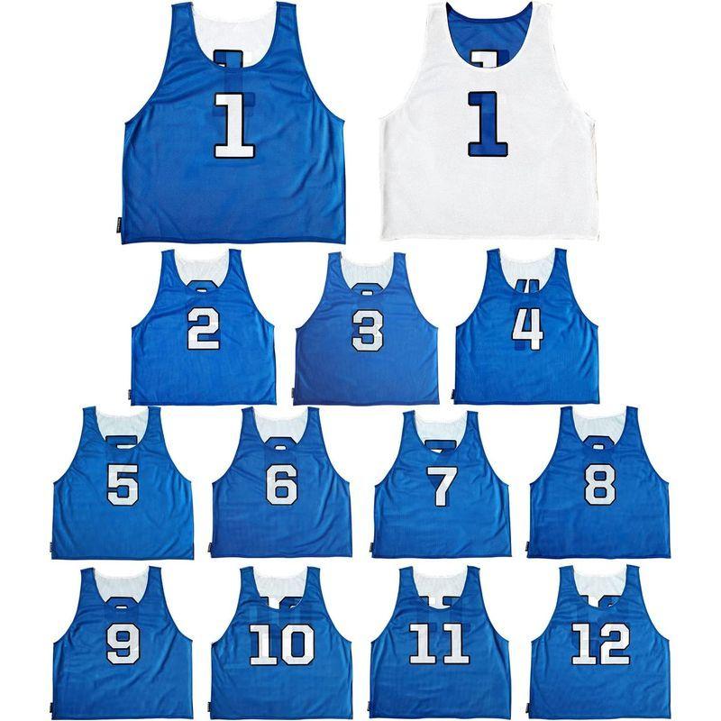 ATHLETIC MART ビブス(リバーシブル)1?12番 裏表/前後ろ番号付 12枚セット収納メッシュバッグ付全4カラー ビブス男女フリ ATHLETIC MART ビブス リバーシブル 12番 裏表/前後ろ番号付 12枚セット収納メッシュバッグ付全4カラー ビブス男女フリ