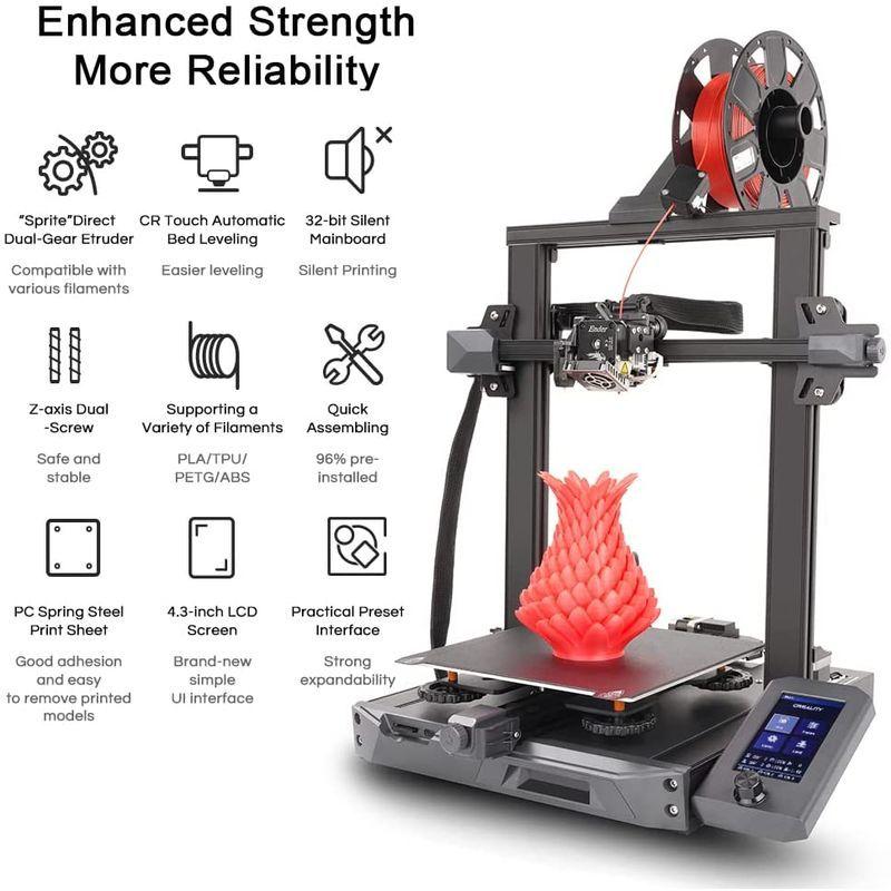 海外直営店Creality Ender-3 S1 フィラメントセンサー 自動ベッドレベリング 3Dプリンター 印刷物を取り外す簡単 高精度 停電  3Dプリンター