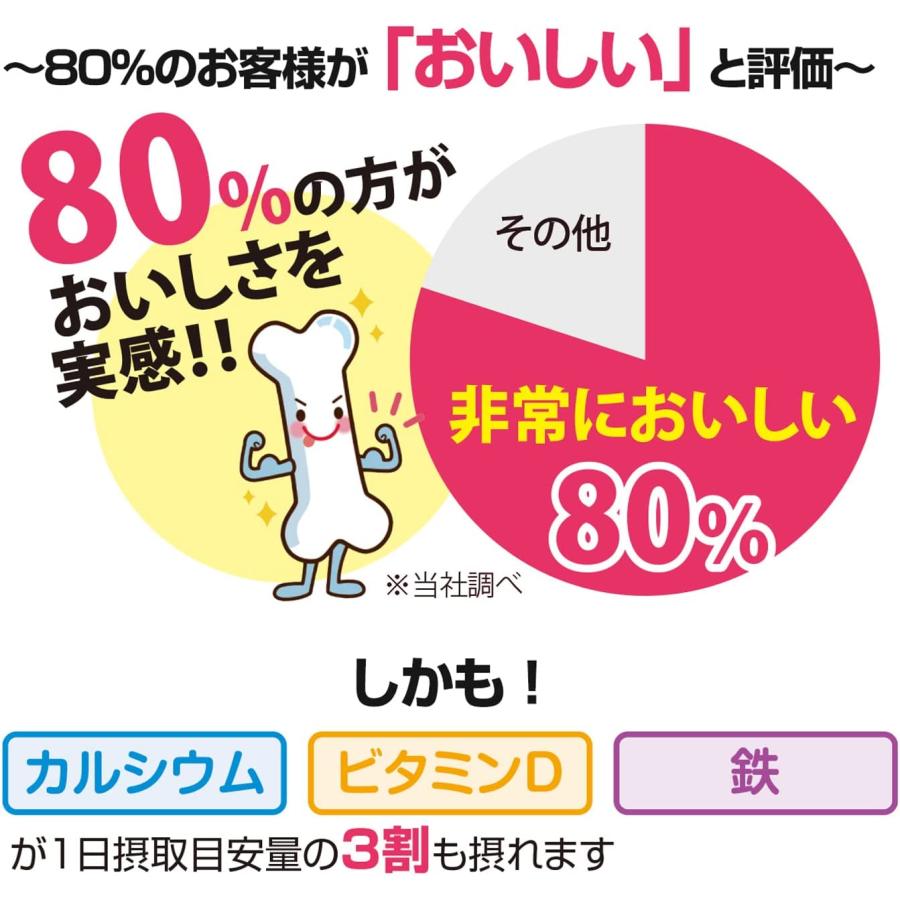 ミリオン【こつこつミルク 1箱】管理栄養士推奨 骨に重要な栄養素を簡単に補給！ 口どけすっきりの粉タイプ！ミルクキャンディー風味｜million-store｜06