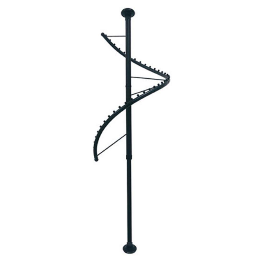 ハンガーラック 360度回転 らせんポールハンガー ポールスタンド