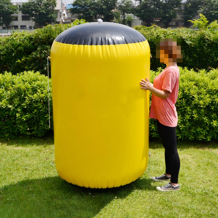 エアーバンカー エアーバリケード サバゲー 水鉄砲サバゲー ペイントボール 遮蔽物 インフレータブル式 (円柱 黒黄) サバゲー エアーバンカー エアーバリケード 水鉄砲サバゲー ペイントボール 遮蔽物 商品説明 宅急便 返品