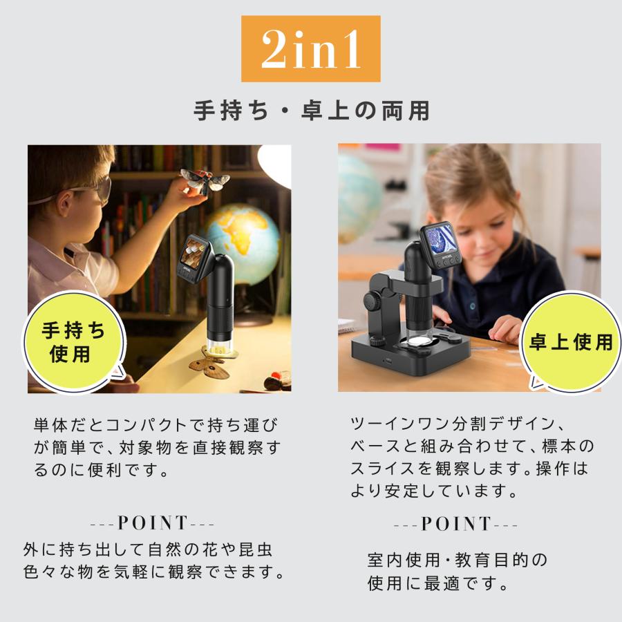 顕微鏡 倍率20倍 100倍 卓上 軽量 ポータブルデジタル顕微鏡 HD 顕微鏡 倍率20倍 100倍 卓上 軽量 ポータブルデジタル顕微鏡 HD