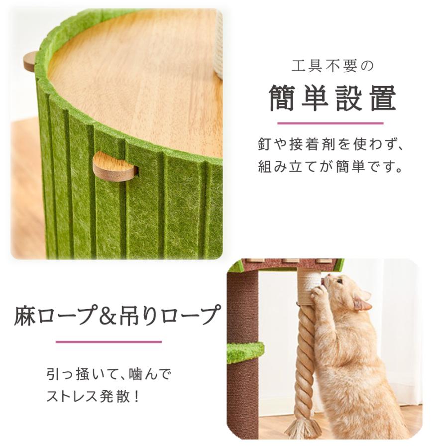 キャットタワー 郵便ポスト型 キャットハウス 透明カプセル付き