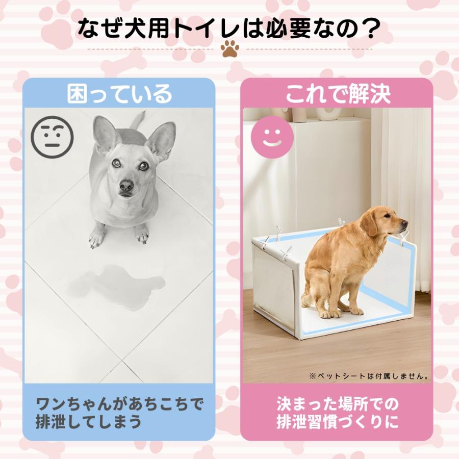 犬用トイレ 壁付き 3面ウォール レギュラー ワイド 犬 トイレトレー 飛び散り 汚れ防止 マーキング オシッコ対策 水洗い可 専用クリップ6個付き DogLemi |  | 02