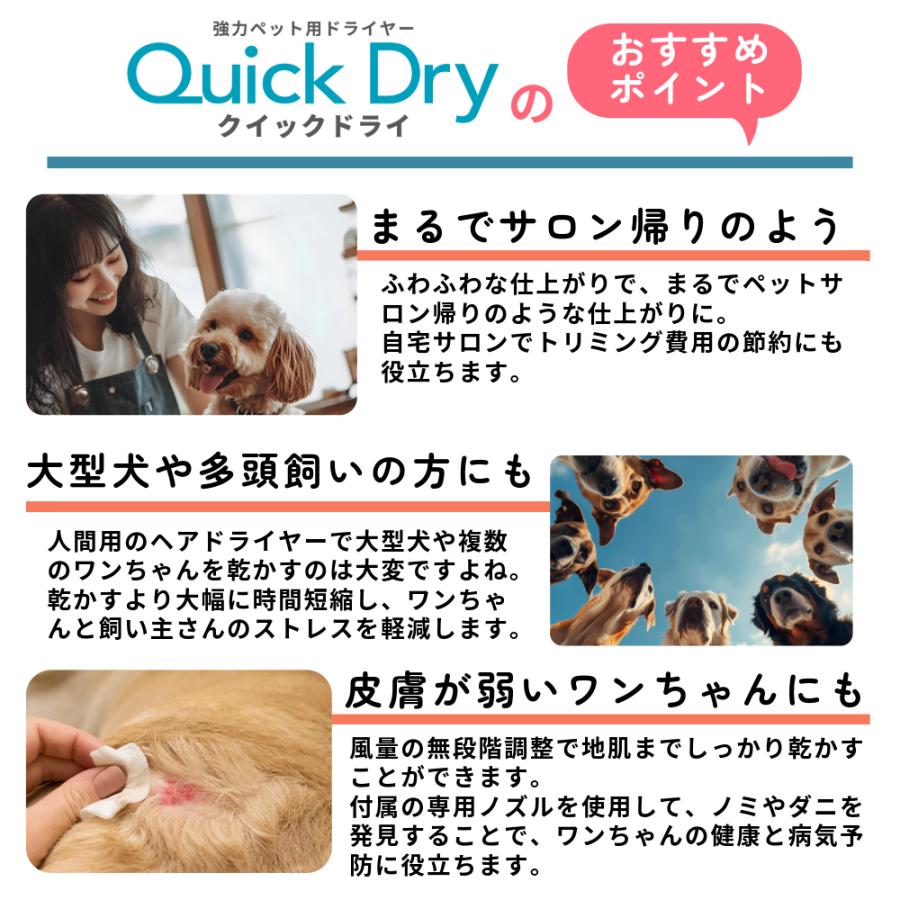 DogOne製 超強風 速乾 ペット用ドライヤー ブロワー 温風も出る 大風量 ハイスタンド・下向き送風ノズルセット ( ブラック) |  | 11