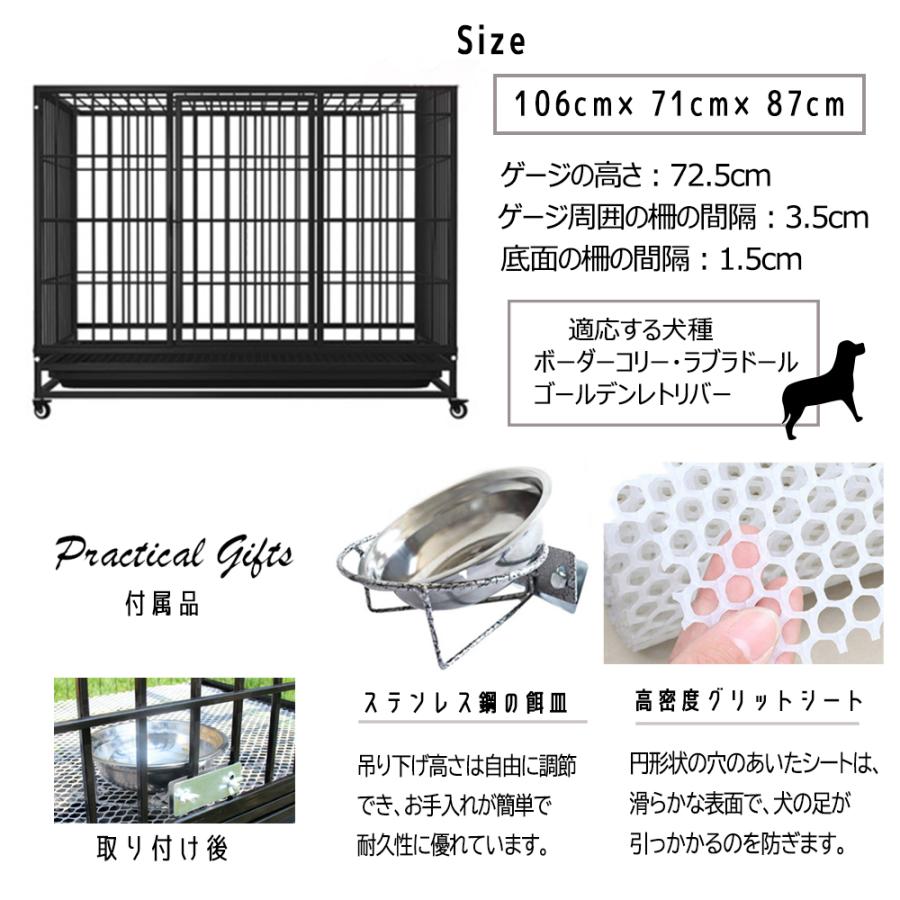 ペットゲージ キャスター付 スチール製 折り畳み 犬 ケージ 天井 ペットゲージ キャスター付 スチール製 折り畳み 犬 ケージ 天井